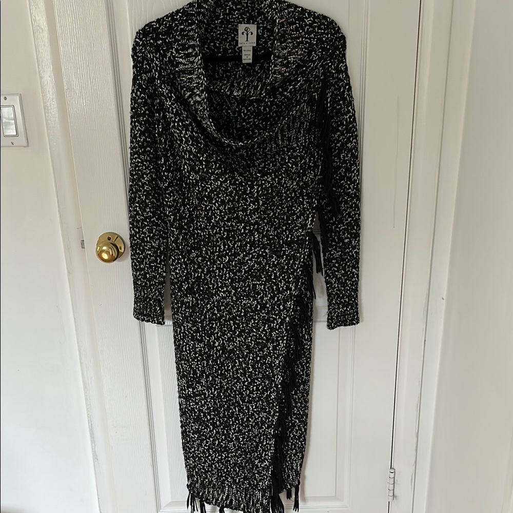 Rain + rose sweater cardigan, long length size medium with fringes